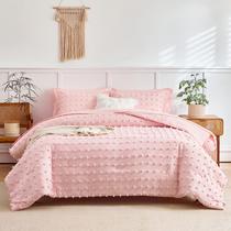 Conjunto de edredom Flysheep, 6 peças, cama de solteiro em uma bolsa rosa