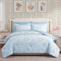 Conjunto de edredom Geniospin Light Blue Twin/Twin XL para meninas Conjunto de edredom Geniospin Light Blue Twin/Twin XL para meninas