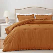 Conjunto de Edredom HARBOREST Twin Laranja Queimado - 2 Peças Conjunto de Edredom HARBOREST Twin Laranja Queimado - 2 Peças