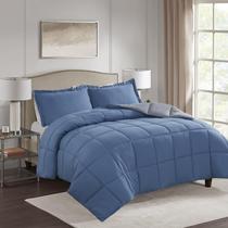 Conjunto de edredom HIG Dusty Blue Twin/Twin XL com Sham All Season