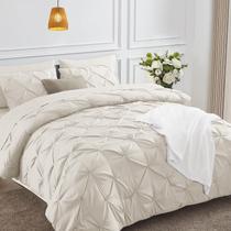 Conjunto de edredom HIMEET Beige Full (200x220cm) 7 peças Conjunto de edredom HIMEET Beige Full (200x220cm) 7 peças