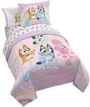 Conjunto de edredom Jay Franco Bluey Twin Size, 5 peças