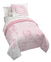 Conjunto de edredom Jay Franco Hello Kitty Twin de 5 peças Conjunto de edredom Jay Franco Hello Kitty Twin de 5 peças