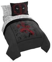 Conjunto de edredom Jay Franco Marvel Deadpool Twin Size, 5 peças Conjunto de edredom Jay Franco Marvel Deadpool Twin Size, 5 peças