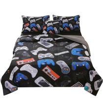 Conjunto de edredom JqinHome Full Gamer, cama de 6 peças em uma bolsa para meninos Conjunto de edredom JqinHome Full Gamer, cama de 6 peças em uma bolsa para meninos
