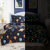 Conjunto de edredom Kaleido Space Full Bedding 7 peças Glow Dark