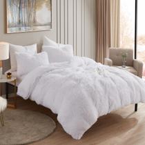 Conjunto de Edredom King Sweet Home Collection - Luxo em Faux Fur