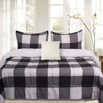 Conjunto de Edredom King Sweet Home Collection - Padrão Buffalo Check Conjunto de Edredom King Sweet Home Collection - Padrão Buffalo Check