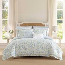 Conjunto de edredom Laura Ashley Nora Queen com fronhas e travesseiros