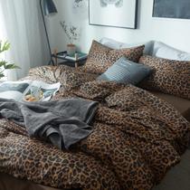 Conjunto de edredom LifeTB Leopard Print King Size 3 peças Conjunto de edredom LifeTB Leopard Print King Size 3 peças