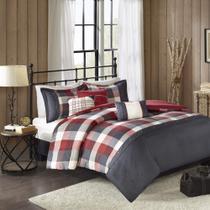 Conjunto de edredom Madison Park Ridge Cabin Lodge Plaid Queen
