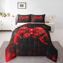 Conjunto de edredom Manfei Kids Games King Size com 2 fronhas