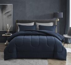 Conjunto de edredom Maple&Stone Twin XL com lençóis azul marinho e cinza, 5 peças Conjunto de edredom Maple&Stone Twin XL com lençóis azul marinho e cinza, 5 peças