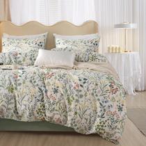 Conjunto de edredom mixinni Fresh Soft Aesthetic Green Floral Queen Conjunto de edredom mixinni Fresh Soft Aesthetic Green Floral Queen