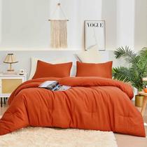 Conjunto de edredom Nanko Boho King Size Burnt Orange Terracotta