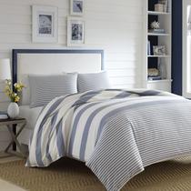 Conjunto de edredom Nautica Fairwater Blue 100% algodão king size Conjunto de edredom Nautica Fairwater Blue 100% algodão king size