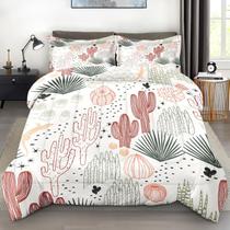 Conjunto de edredom Pamnest Cactus Flower Floral Twin Size Ivory Conjunto de edredom Pamnest Cactus Flower Floral Twin Size Ivory