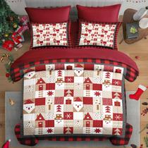 Conjunto de edredom Pamnest Christmas Let Snow, tamanho duplo, 5 unidades Conjunto de edredom Pamnest Christmas Let Snow, tamanho duplo, 5 unidades