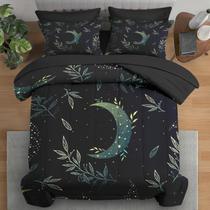 Conjunto de edredom Pamnest em tamanho real Green Boho Space, 7 unidades Conjunto de edredom Pamnest em tamanho real Green Boho Space, 7 unidades