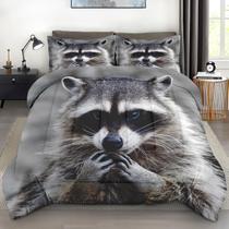 Conjunto de edredom Pamnest King Size Brown Hands Raccoon Soft Conjunto de edredom Pamnest King Size Brown Hands Raccoon Soft