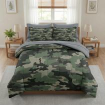 Conjunto de Edredom Pamnest Queen Camuflado 7 Peças de Roupa de Cama