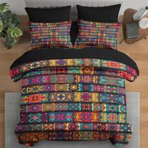 Conjunto de edredom Pamnest Queen Size Colorful Vintage Floral, 7 unidades Conjunto de edredom Pamnest Queen Size Colorful Vintage Floral, 7 unidades