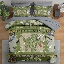 Conjunto de edredom Pamnest Queen Size com lençol de cama, 7 peças de dinossauro Conjunto de edredom Pamnest Queen Size com lençol de cama, 7 peças de dinossauro