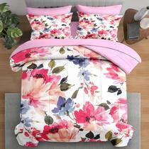 Conjunto de edredom Pamnest Queen Size Flower Floral Leaf, 7 unidades Conjunto de edredom Pamnest Queen Size Flower Floral Leaf, 7 unidades