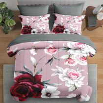 Conjunto de edredom Pamnest Queen Size Rose Flower Leaves, 7 unidades Conjunto de edredom Pamnest Queen Size Rose Flower Leaves, 7 unidades