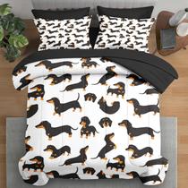 Conjunto de edredom Pamnest Twin Size Dog Family Animal, 5 unidades Conjunto de edredom Pamnest Twin Size Dog Family Animal, 5 unidades