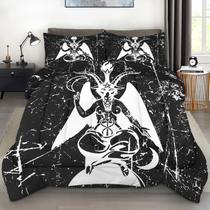 Conjunto de edredom Panest Satanic Baphomet Vintage Twin Size Conjunto de edredom Panest Satanic Baphomet Vintage Twin Size