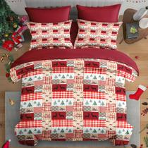 Conjunto de edredom Pannest Merry Christmas Tree Greenery Twin