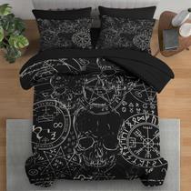 Conjunto de Edredom Queen Pamnest 7 Peças Pentagrama Retrô