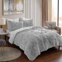 Conjunto de Edredom Queen Sweet Home Collection - Luxo em Faux Fur
