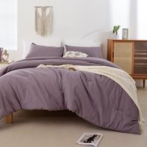 Conjunto de edredom ROSGONIA Dusty Purple Queen com 2 fronhas Conjunto de edredom ROSGONIA Dusty Purple Queen com 2 fronhas