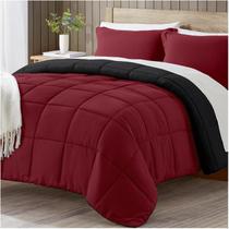 Conjunto de edredom satisomnia Twin XL Red Bedding, 2 peças