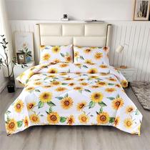 Conjunto de edredom SDIII Sunflower tamanho completo para meninos e meninas Conjunto de edredom SDIII Sunflower tamanho completo para meninos e meninas
