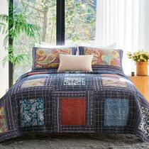 Conjunto de edredom Secgo King Size 100% algodão preto com 2 capas