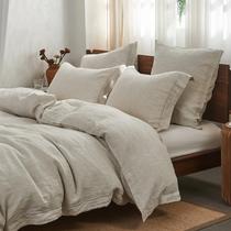 Conjunto de edredom Simple & Opulence Washed Linen, 3 peças Queen Conjunto de edredom Simple & Opulence Washed Linen, 3 peças Queen