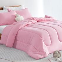 Conjunto de edredom SLEEP ZONE Kids Pink Full/Queen Size, 3 peças