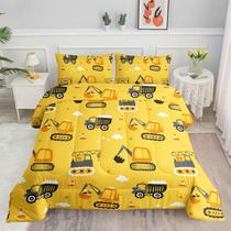 Conjunto de edredom Smell Sunshine Engineering Vehicle Kids Queen