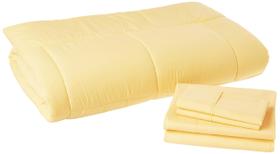 Conjunto de Edredom Sweet Home Collection Amarelo - Twin - 5 Peças