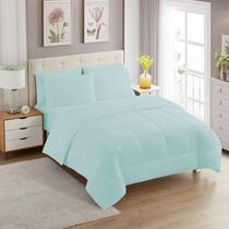 Conjunto de edredom Sweet Home Collection de 7 peças Aqua Full Size Conjunto de edredom Sweet Home Collection de 7 peças Aqua Full Size