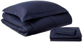 Conjunto de Edredom Sweet Home Collection Dobby Navy Twin - 6 Peças