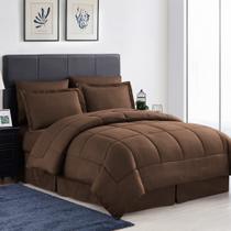 Conjunto de Edredom Sweet Home Collection - Estampa Greek Key Chocolate