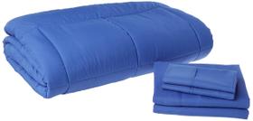 Conjunto de Edredom Sweet Home Collection Royal Blue - Tamanho Twin