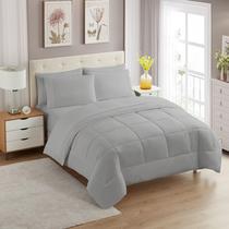 Conjunto de edredom Sweet Home Collection Silver Queen 7 peças Conjunto de edredom Sweet Home Collection Silver Queen 7 peças