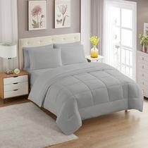 Conjunto de edredom Sweet Home Collection Silver Twin, 5 peças