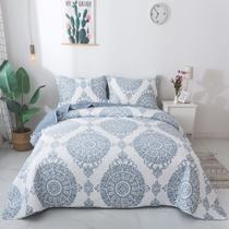 Conjunto de Edredom Travan King Size - Leve e Azul Conjunto de Edredom Travan King Size - Leve e Azul