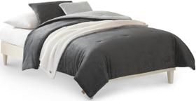 Conjunto de edredom Twin XL da UGG, 4 peças, cinza hipoalergênico